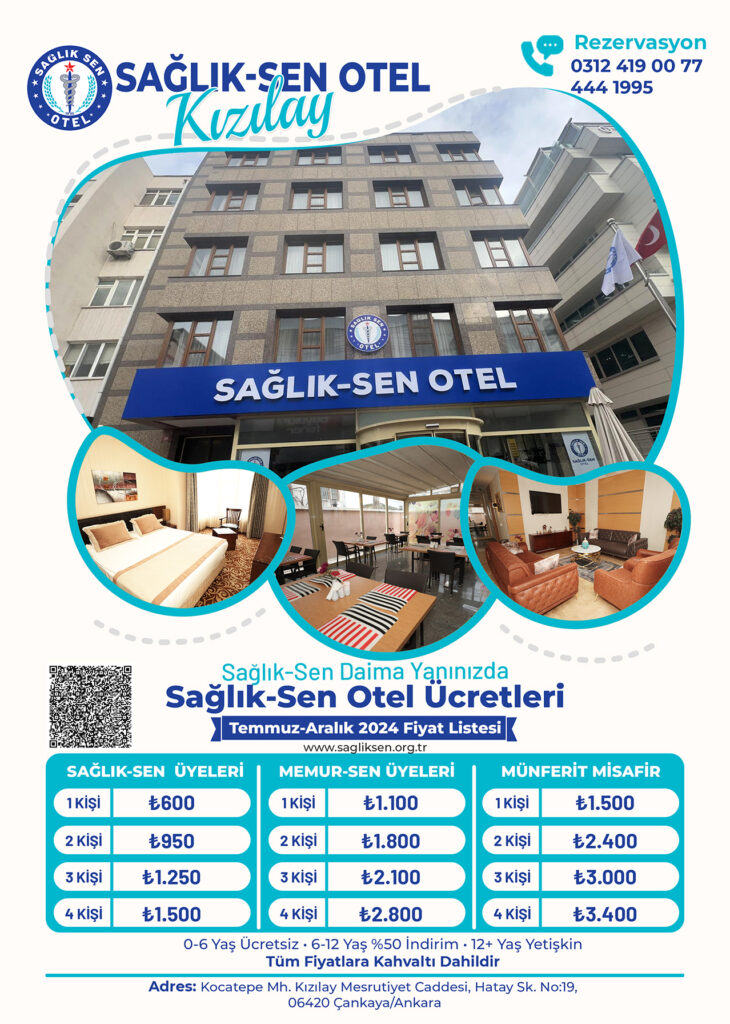 Sağlık-Sen Kızılay Otel Fiyat Listesi